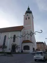 Landau a. d. Isar, Pfarrkirche Maria Himmelfahrt, erbaut ab 1713 durch Baumeister Dominikus Magzin (21.11.2016)