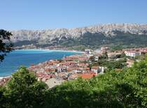 Aussicht auf die Altstadt von Baska auf der Insel Krk (30.04.2017)