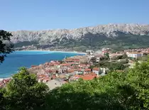 Aussicht auf die Altstadt von Baska auf der Insel Krk (30.04.2017)