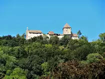 Stein am Rhein, Burg Hohenklingen. An wundersch�ner Lage hoch �ber dem malerischen St�dtchen befindet sich die aus dem Mittelalter stammende, von 2005-2007 komplett sanierte Burg Hohenklingen - 03.09.2013