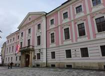 Varazdin, Zupanijska Palais, erbaut im 18. Jahrhundert durch Jakob Erber als Sitz der Gespanschaft (03.05.2017)