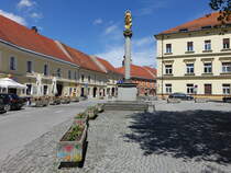 Ptuj, Mariensule am Minoritski Platz in der Altstadt (04.05.2017)