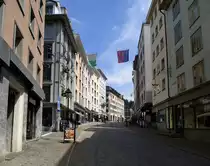 Einsiedeln, Blick in die Hauptstra�e, Mai 2017