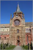 Kirkwall. Blick auf Turm und S�deingang der St. Magnus Kathedrale. 02.05.2017