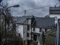 In einem Teil von Oberstein gibt es statt die gewhnte Strassen sehr enge Gehwege mit vielen Treppen. fters wurden beide Seiten eingebaut, hier ist aber eine Seite frei, so gibt es Aussicht (29.01.2013)