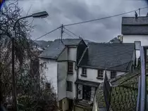 In einem Teil von Oberstein gibt es statt die gew�hnte Strassen sehr enge Gehwege mit vielen Treppen. �fters wurden beide Seiten eingebaut, hier ist aber eine Seite frei, so gibt es Aussicht (29.01.2013)