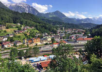 Berchtesgaden von NW ber den Bahnhof in Richtung Knigseestrae - 13.06.2017