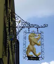 Einsiedeln, Restaurant Zunfthaus  B�ren , in der Hauptstra�e, Mai 2017