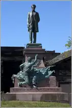 Edinburg. Abraham Lincoln steht auf dem Denkmal f�r die Scottish-American Soldiers auf dem Old Calton Cemetery. 03.05.2017 