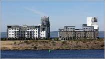 Edinburg. Moderne Wohnbauten am Western Harbour in Leith, Sdostseite. 03.05.2017 