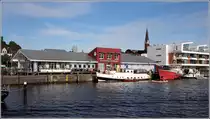 Flensburg. Der Flensburger Fischmarkt und Restaurant am Ballastkai. 05.07.2017