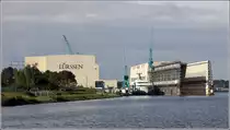 Schacht-Audorf. Die Werftanlagen der Kr�ger-L�rssen-Werft liegen direkt am Nord-Ostsee-Kanal. 05.07.2017