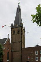 Blick zur Pfarrei St. Lambertus in Dsseldorf am Rhein, Aufnahmedatum 28. Juli 2017.