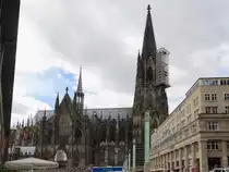 Blick auf den Dom von K�ln gesehen vom Ausgang des Hauptbahnhof von K�ln am 29. Juli 2017.