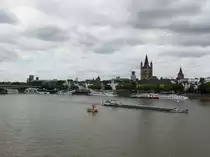 Gro� St. Martin Kirche am linksrheinischen Rheinufer am 29.07.2017 in K�ln.