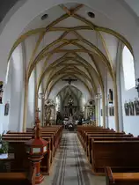 Unterzeitlarn, gotischer Innenraum der St. �gidius Kirche (25.12.2016)