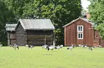 Mora bondg�rd (deutsch: Bauernhof) im Stockholmer Freilichtmuseum �Skansen�. Aufnahme: 26. Juli 2017.
