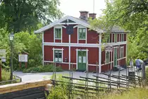 �Vaktstugan� - Ein traditionelles schwedisches Holzhaus im Stockholmer Freilichtmuseum �Skansen�. Aufnahme: 26. Juli 2017.
