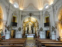 Passariano, barocker Innenraum der Schlokapelle der Villa Manin mit Marmorarbeiten von Giuseppe Torretti  (06.05.2017)