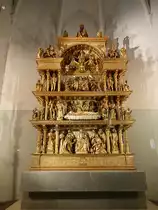 Mortegliano, sp�tgotischer Schnitzaltar von Giovanni Martini im Dom St. Peter und Paul, 1526 (06.05.2017)