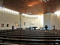 Pfffikon SZ, katholische Kirche St. Meinrad, Innenansicht - 23.06.2016