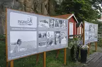 Ingrid-Bergman-Denkmal in Fj�llbacka. Die weltber�hmte schwedische Schauspielerin machte regelm��ig auf der Insel Danholmen vor Fj�llbacka Urlaub. Nach ihrem Tod wurde dort ihre Asche auf See verstreut. Aufnahme: 4. August 2017.