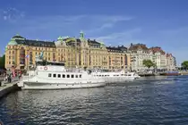 Geb�ude aus der schwedischen Gr�nderzeit am Strandv�gen in Stockholm. Aufnahme: 26. Juli 2017.