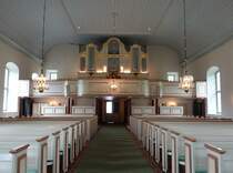 Rydaholm, Orgelempore mit Lktaorgel in der Ev. Kirche (15.06.2017)