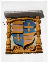 Delmenhorst. 1547 wurde an der Wasserm�hle Hasbergen das Oldenburger Wappen angebracht. 29.08.2017