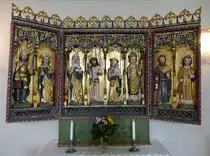Lillh�rdal, Fl�gelaltar aus dem 15. Jahrhundert in der Ev. Kirche (17.06.2017)
