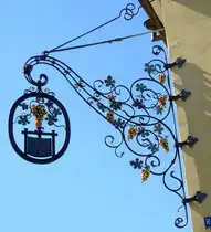 Königschaffhausen, Schild der Winzergenossenschaft, Juni 2017
