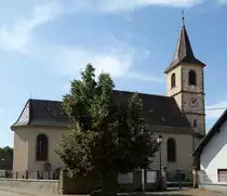 Biltzheim im Oberelsa�, die Kirche St.Georg, Aug.2017