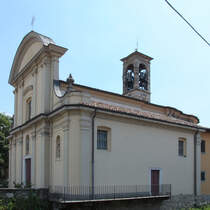 Die katholische Kirche Parrocchia di  San Giorgio Martire  in Orio al Serio. (Juli 2010)