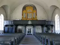 Kungsgarden, Orgelempore in der Ev. Kirche, erbaut 1714 durch  Johan Niclas Cahman (22.06.2017)