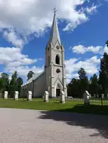 Stj�rnsund, neugotische Ev. Kirche, erbaut 1883 durch Architekt H. F. Holmgren (22.06.2017)