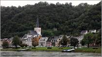 St. Goar. Die den Ort berragende evang. Stiftskirche geht bis auf das 11. Jahrhundert zurck. Seit 2002 Teil des UNESCO-Welterbes Oberes Mittelrheintal. 15.09.2017