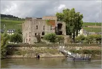 R�desheim am Rhein. Die Br�mserburg geht in ihren Anf�ngen auf das 11./12. Jahrhundert zur�ck. Die Stadt ist seit 2002 Teil des UNESCO-Weltkulturerbes Oberes Mittelrheintal. 15.09.2017
