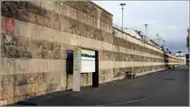 Neuwied. Der in den Jahren 1928 bis 1931 gebaute Hochwasserschutzdeich ist im Bereich der Innenstadt auf einer L�nge von 500 m als Mauer ausgef�hrt. 16.09.2017