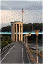 Neuwied. Am sdlichen Ende der Deichmauer steht der 10,90 m hohe Pegelturm. Seine Messergebnisse bilden eine Grundlage des Hochwassereinsatzes der Stadt. 16.09.2017
