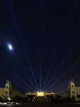 Das Nationale Kunstmuseum von Katalonien befindetet sich im neobarocken Nationalpalast am Fu�e des Montju�c, dem Hausberg von Barcelona. (Dezember 2011)