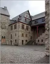 Limburg an der Lahn. Im Innenhof des Schlosses. Die Urspr�nge der Burganlage gehen auf das Jahr 800 zur�ck. 28.09.2017