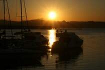 Sonnenuntergang �ber den Yachthafen.