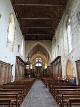 Paimpont, Innenraum der Klosterkirche Notre-Dame (10.07.2017)