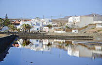 Salinas del Carmen auf der Insel Fuerteventura - Spanien. Hier befindet sich die, um 1910 gebaute, Salzgewinnungsanlage Salinas del Carmen. Damals gewannen die Einwohner von Fuerteventura in den Salinen das ntige Salz um ihre Nahrungsmittel haltbar zu machen.
Aufnahme: 19. Oktober 2017.