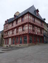 Josselin, Fachwerkhaus in der Ruelle du Ha Ha in der Altstadt (11.07.2017)