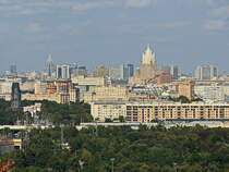 Blick in Richtung City von Moskau bei strahlender Sonne am 10. September 2017.
