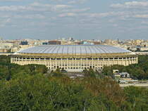 Das Olympiastadion Luschniki ist das grte Fuballstadion Russlands, Gesehen am 10. September 2017.
