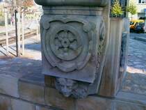 Stadtwappen von Erfurt auf einen Stein, Sommer 2006