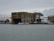 Saint-Nazaire, ehem. U Boot Bunker im Hafen Le Bassin (11.07.2017)