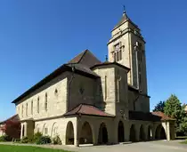 M�hlacker, die katholische Herz-Jesu-Kirche, erbaut 1925, Aug.2019